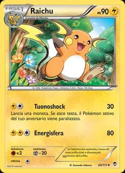 Raichu card in Italian