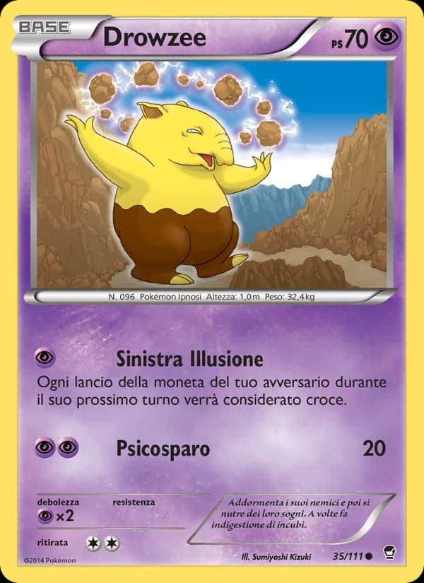 Drowzee card in Italian