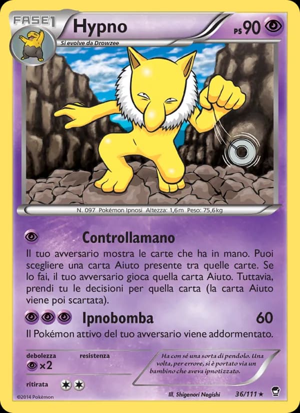 Hypno card in Italian