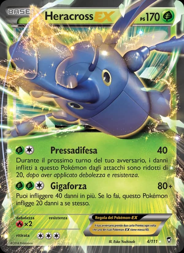 Heracross EX card in Italian