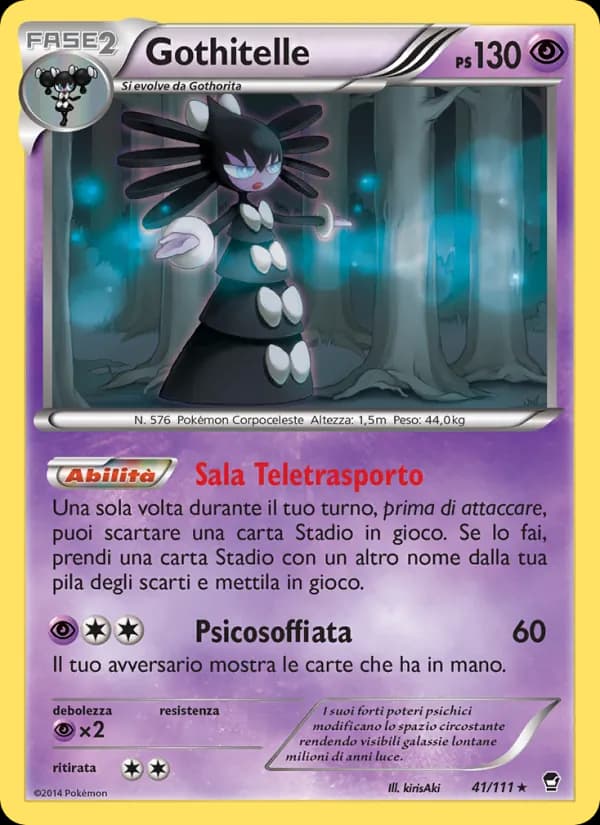 Gothitelle card in Italian