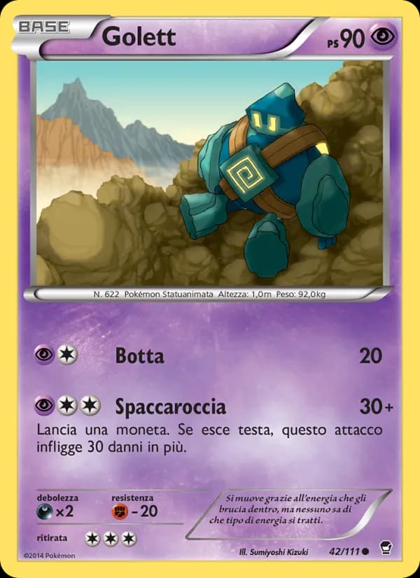 Golett card in Italian