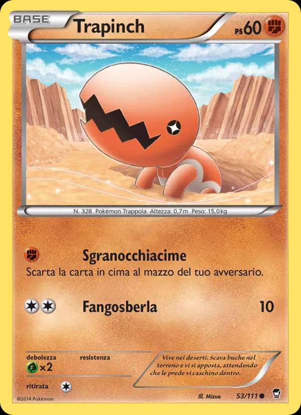 Trapinch card in Italian