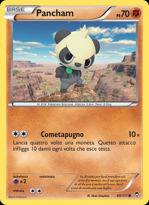 Pancham card in Italian