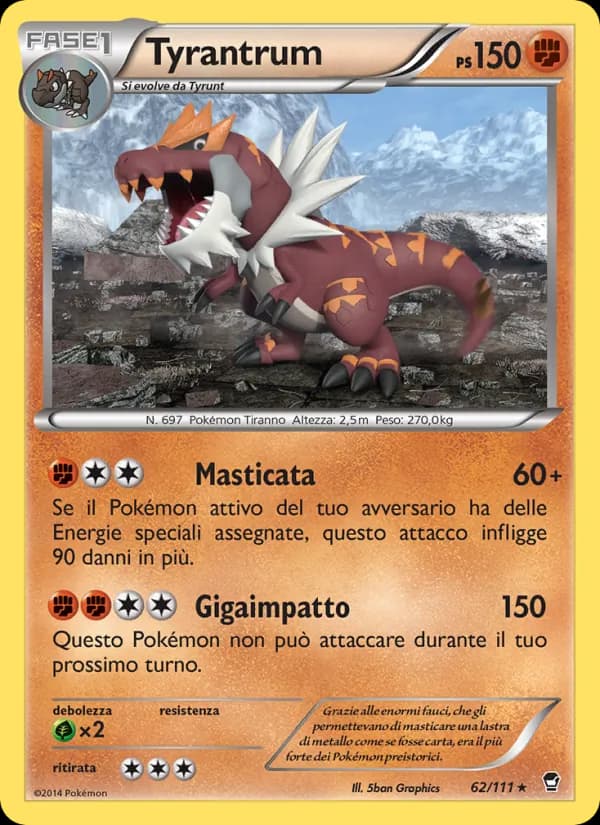 Tyrantrum card in Italian