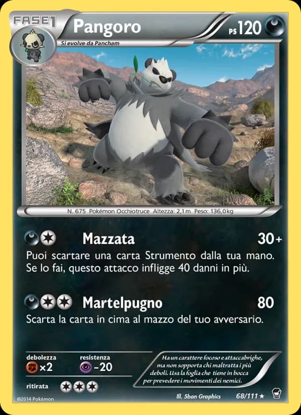 Pangoro card in Italian