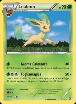 Leafeon card in Italian