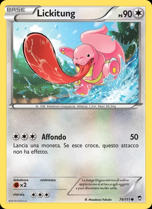 Lickitung card in Italian