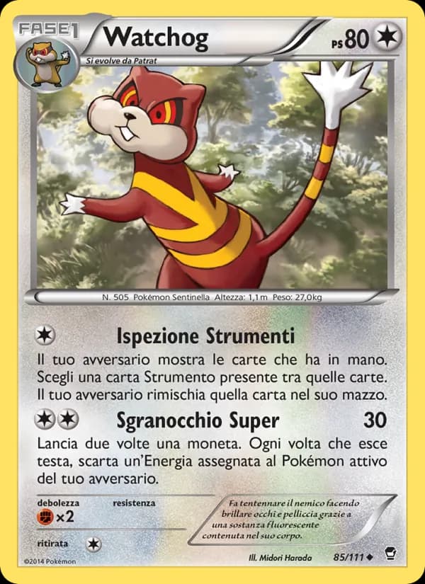 Watchog card in Italian
