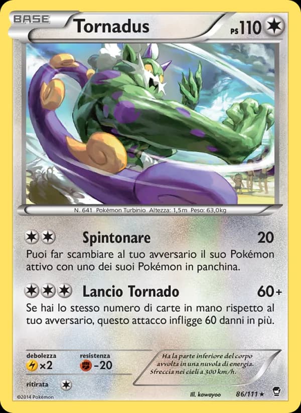 Tornadus card in Italian