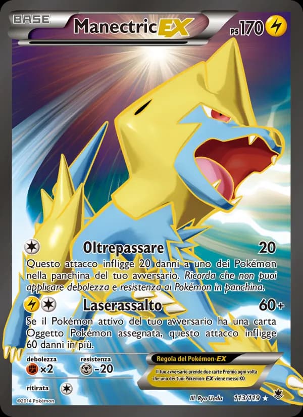 Manectric EX card in Italian