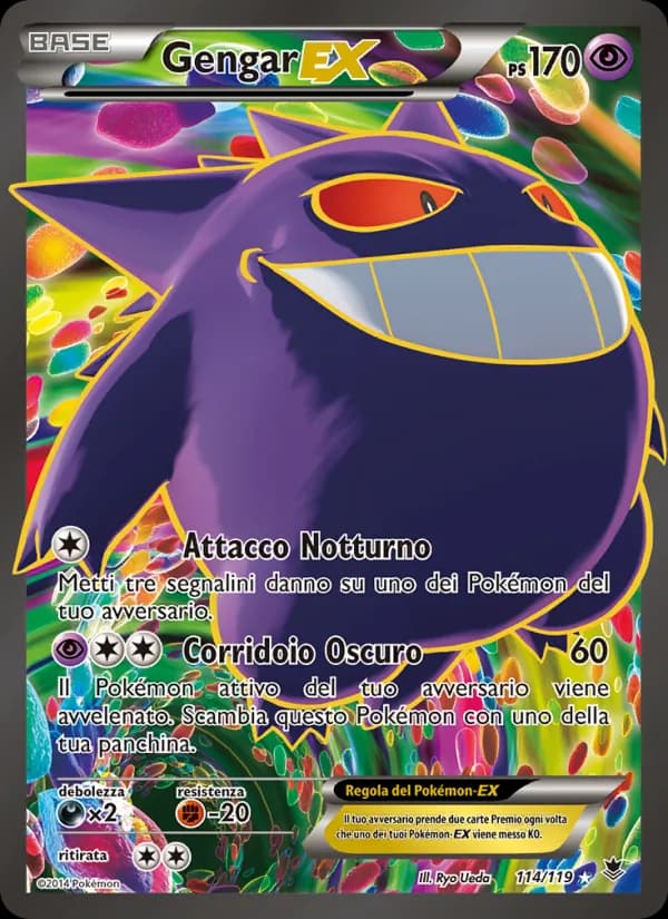 Gengar EX card in Italian