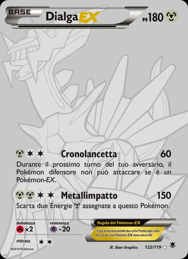 Dialga EX card in Italian