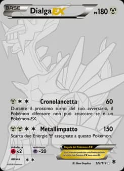 Dialga EX card in Italian
