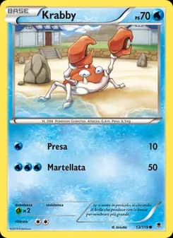 Krabby card in Italian