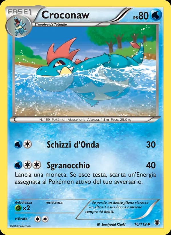 Croconaw card in Italian
