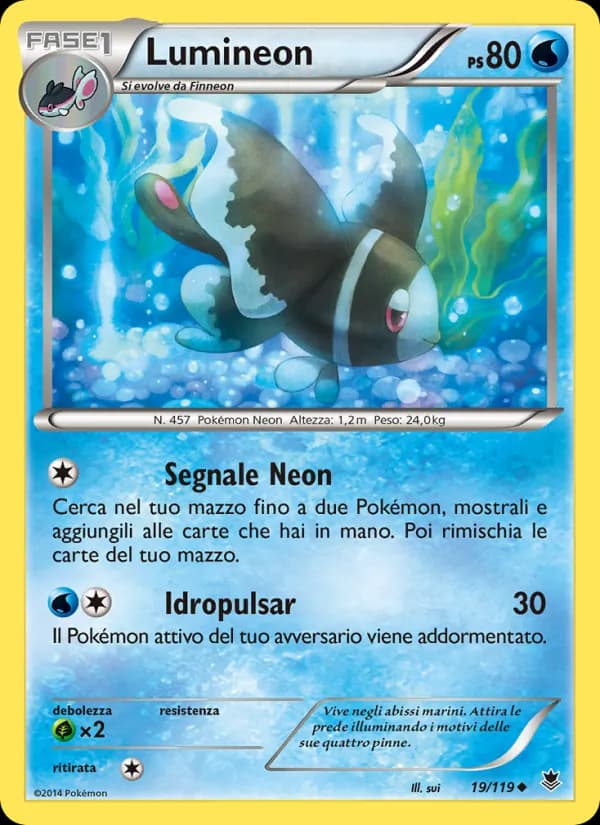 Lumineon card in Italian