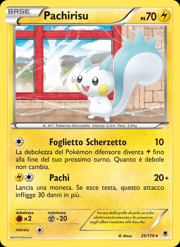 Pachirisu card in Italian