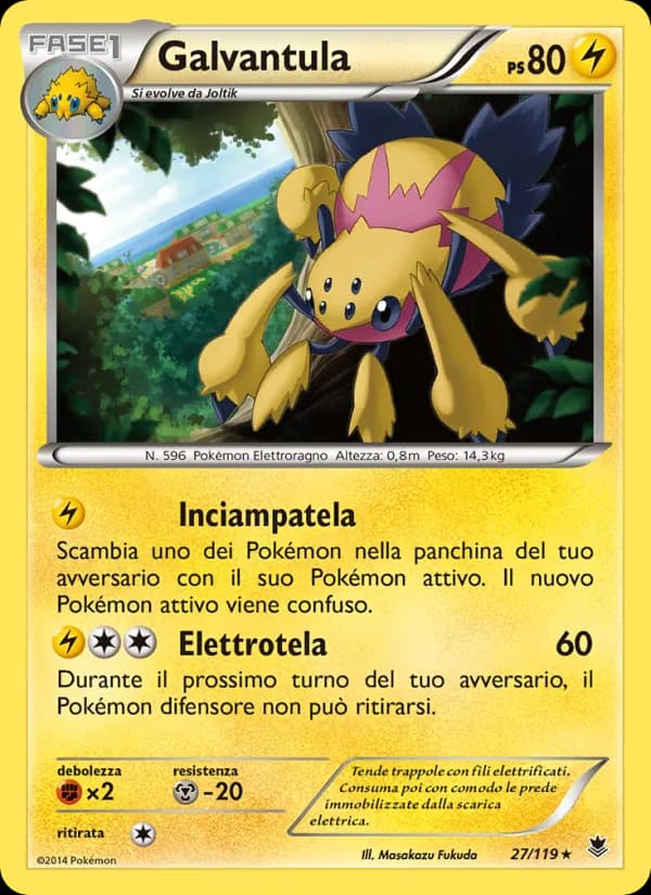 Galvantula card in Italian