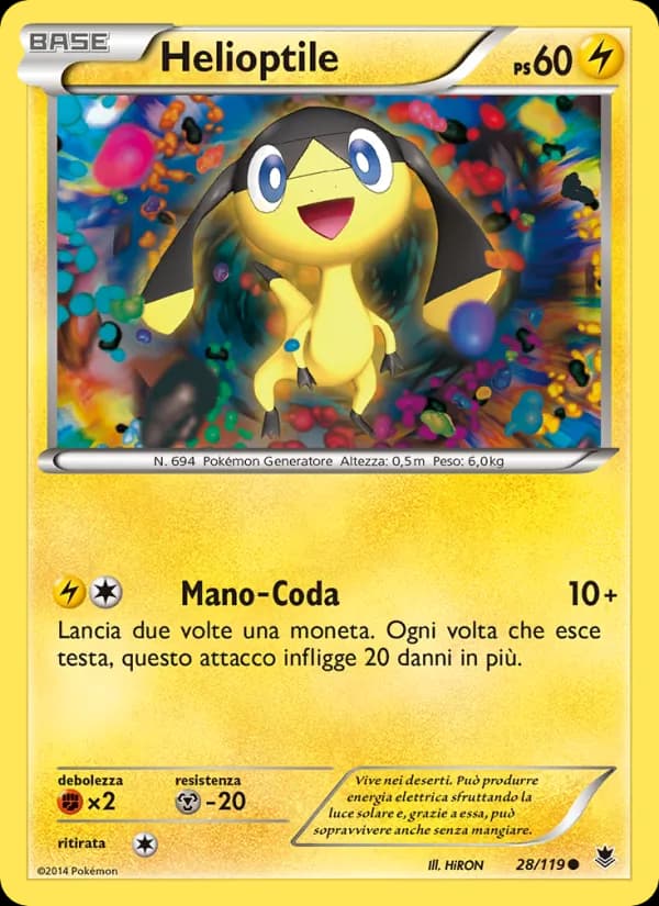 Helioptile card in Italian