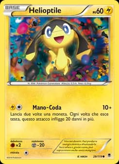 Helioptile card in Italian