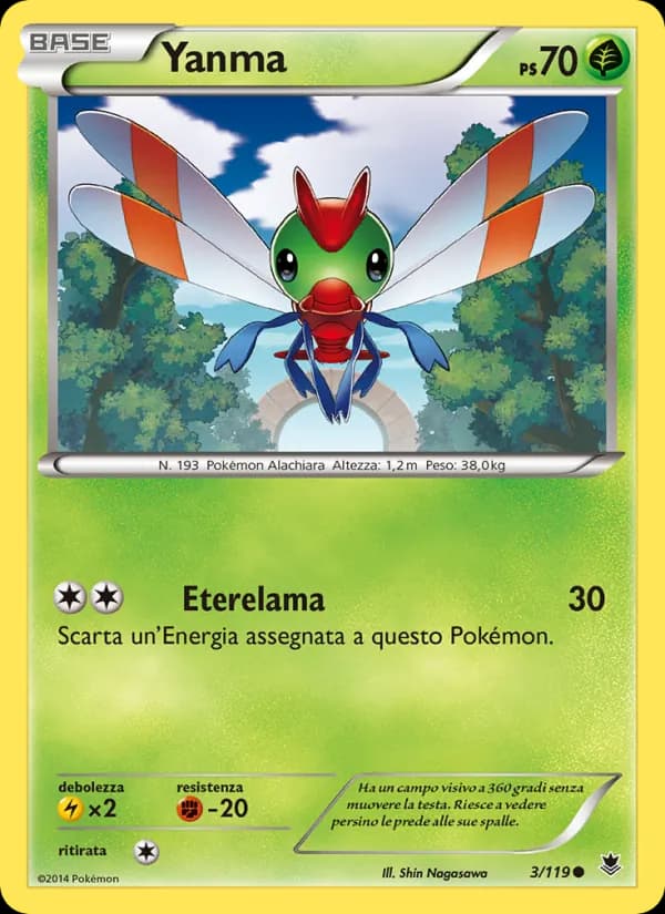 Yanma card in Italian