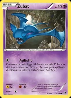 Zubat card in Italian