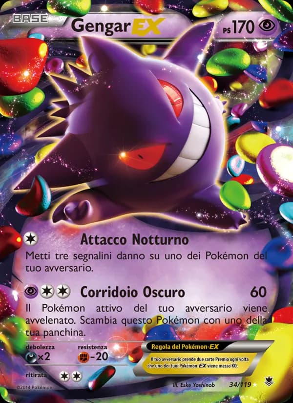 Gengar EX card in Italian
