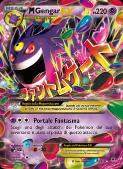 M Gengar EX card in Italian