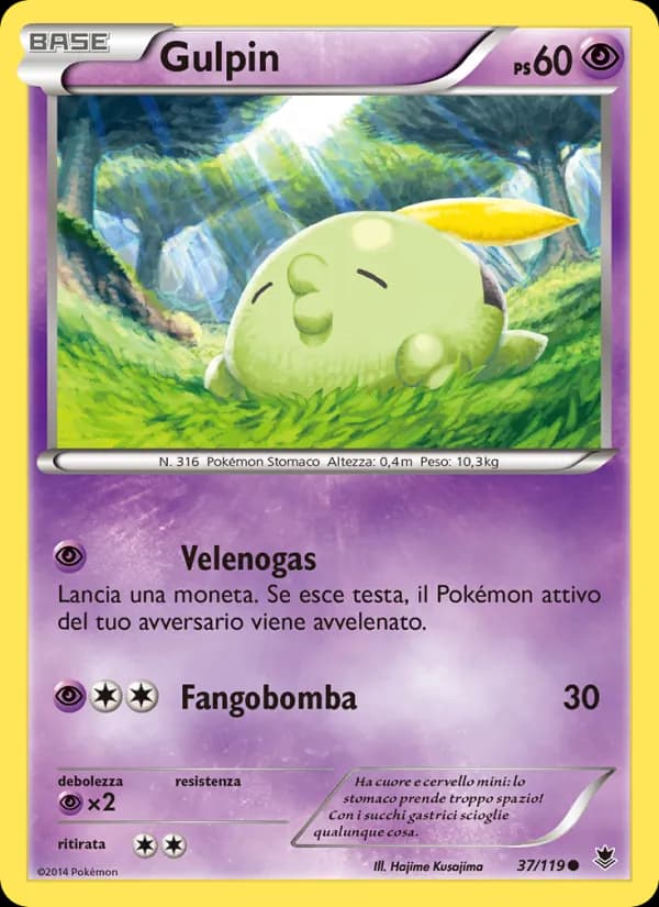Gulpin card in Italian