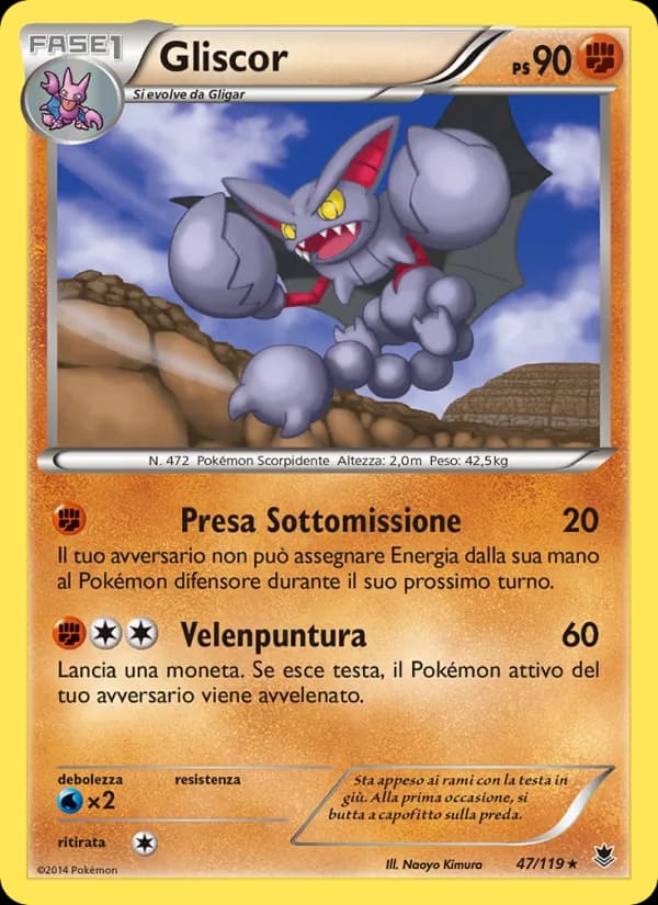 Gliscor card in Italian