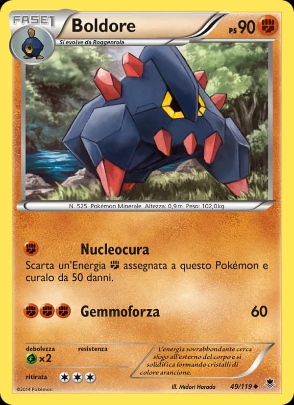 Boldore card in Italian