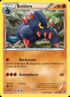 Boldore card in Italian