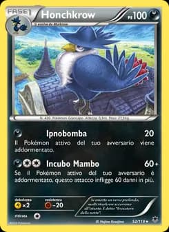Honchkrow card in Italian