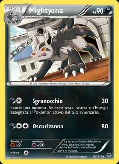 Mightyena card in Italian
