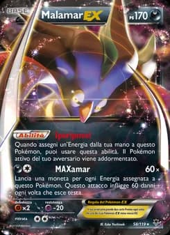 Malamar EX card in Italian