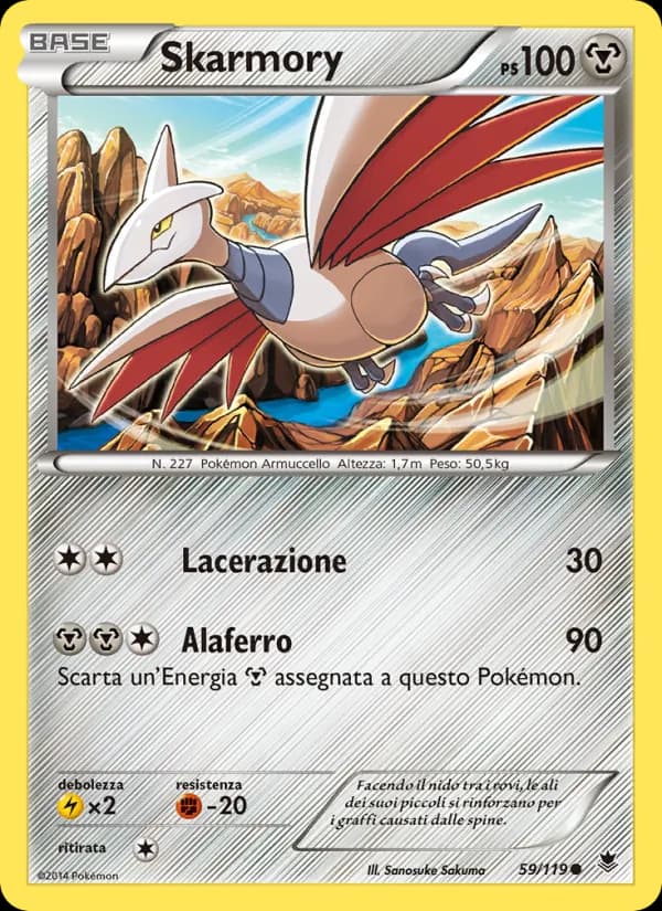 Skarmory card in Italian