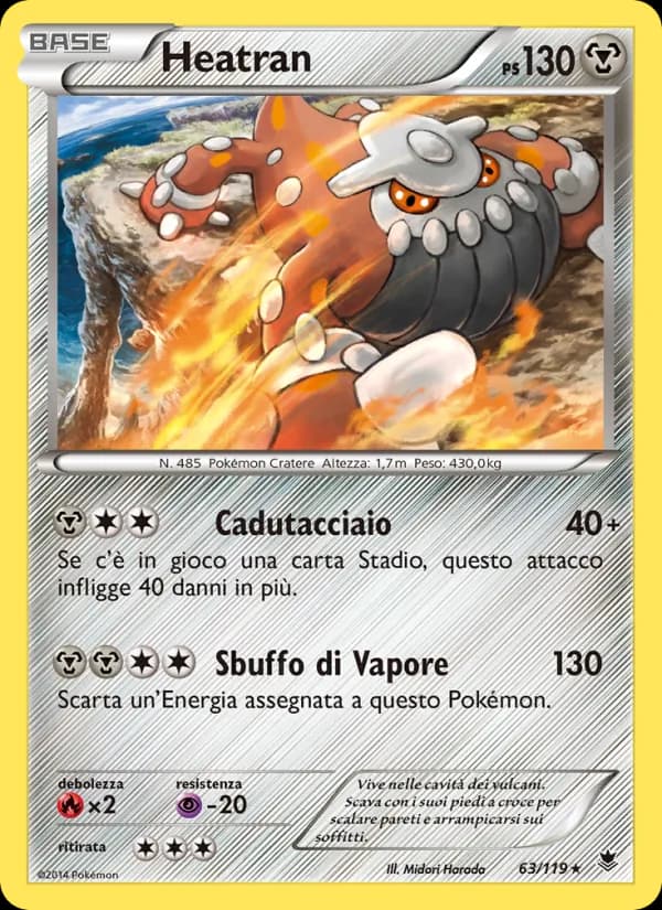 Heatran card in Italian