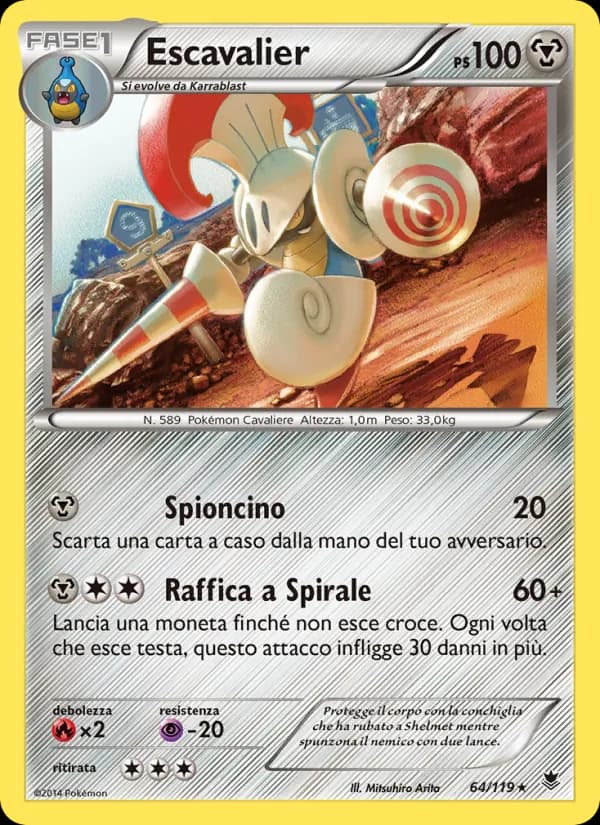 Escavalier card in Italian