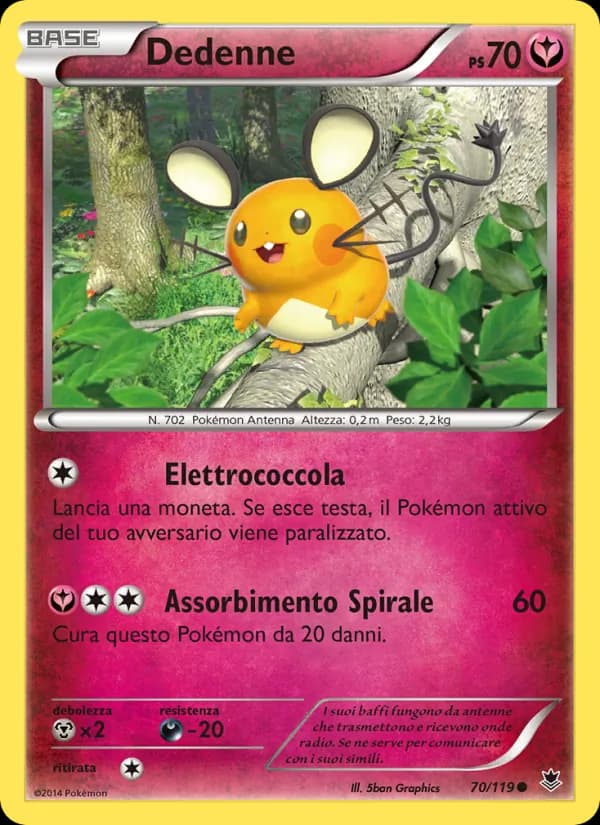 Dedenne card in Italian