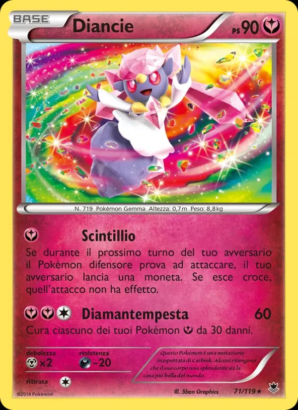 Diancie card in Italian