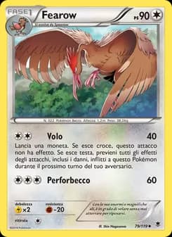 Fearow card in Italian