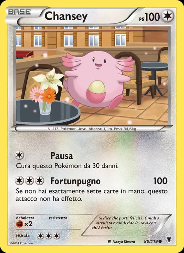 Chansey card in Italian