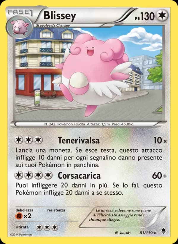 Blissey card in Italian
