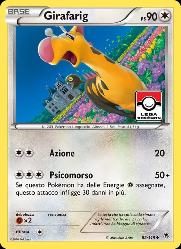 Girafarig card in Italian
