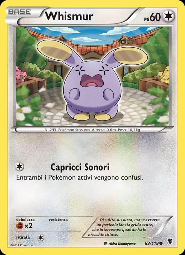 Whismur card in Italian