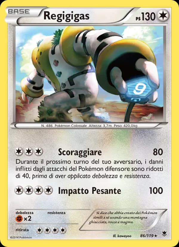 Regigigas card in Italian
