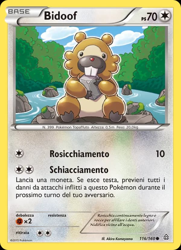 Bidoof card in Italian