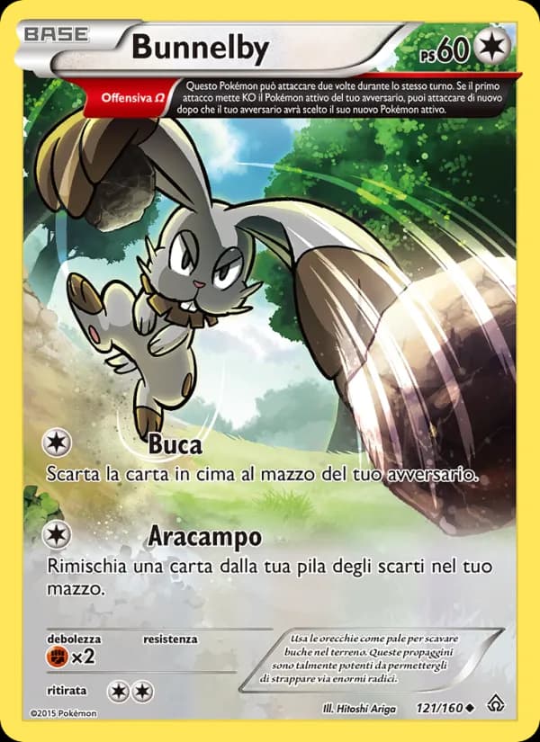 Bunnelby card in Italian