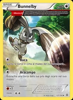 Bunnelby card in Italian